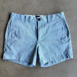 J Crew Factory Mens 5" flex chino short - Light Blue, Size 30
